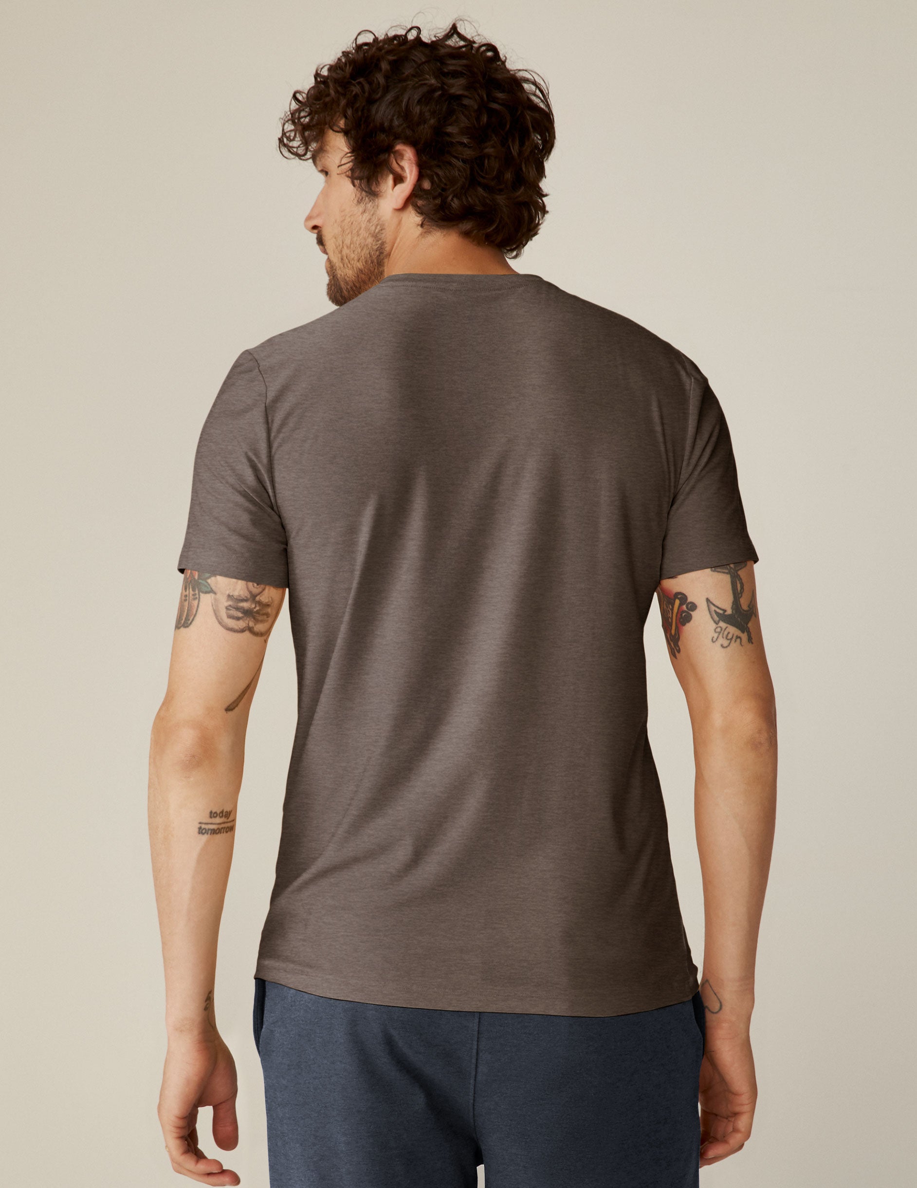 Men's Crew Neck Tee Soft Umber Heather