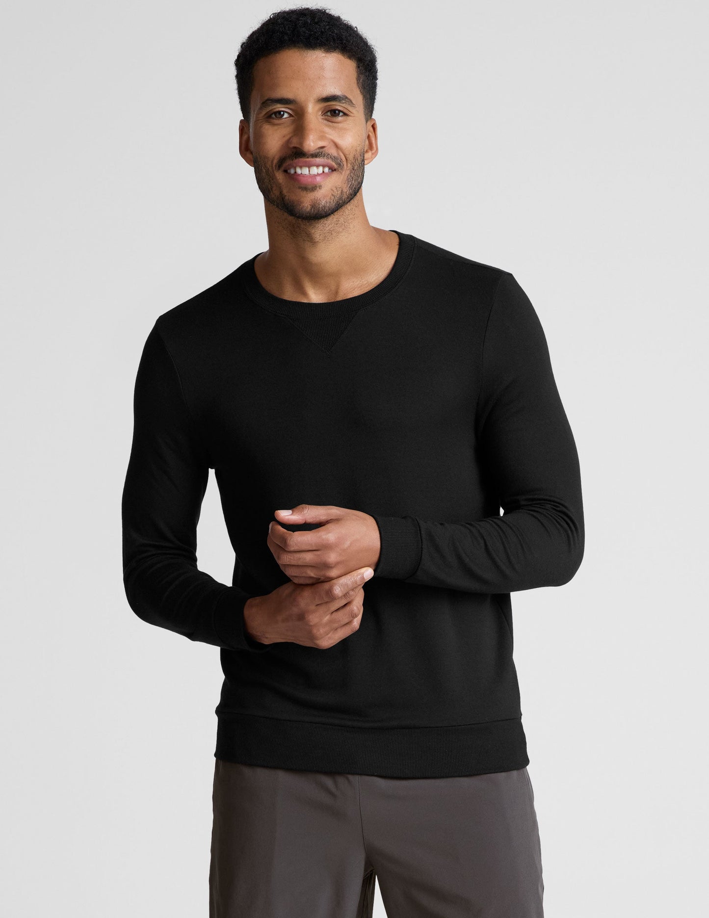 Mens Crew Pullover Black