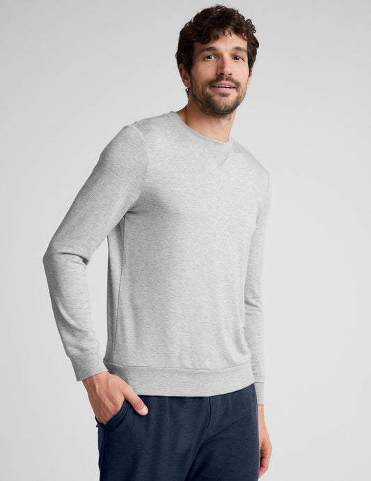 Mens Crew Pullover Light Gray