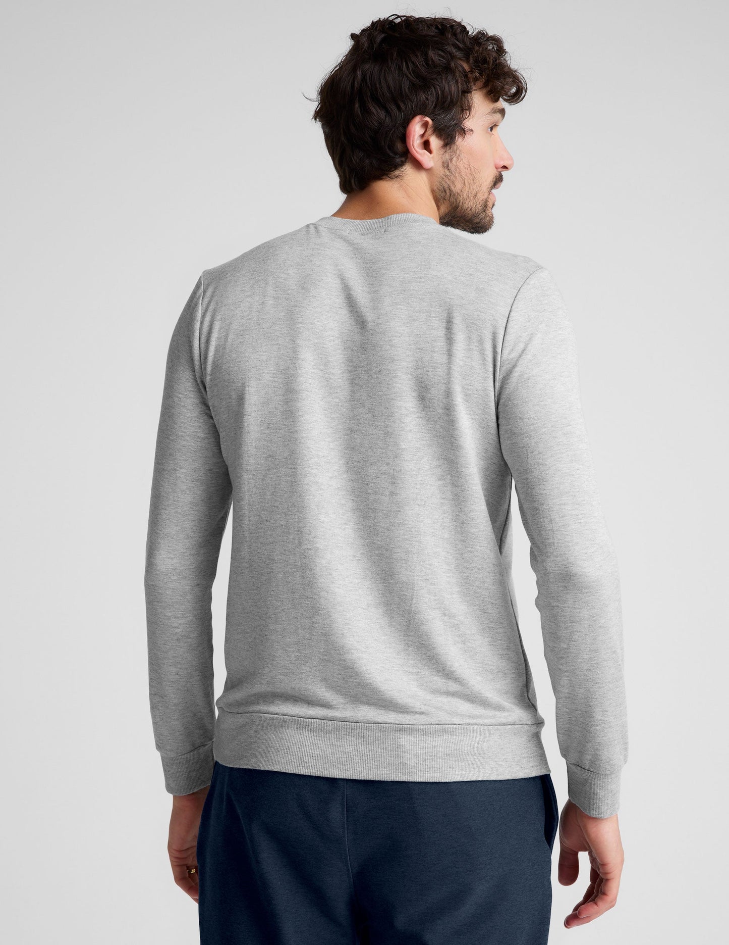 Mens Crew Pullover Light Gray