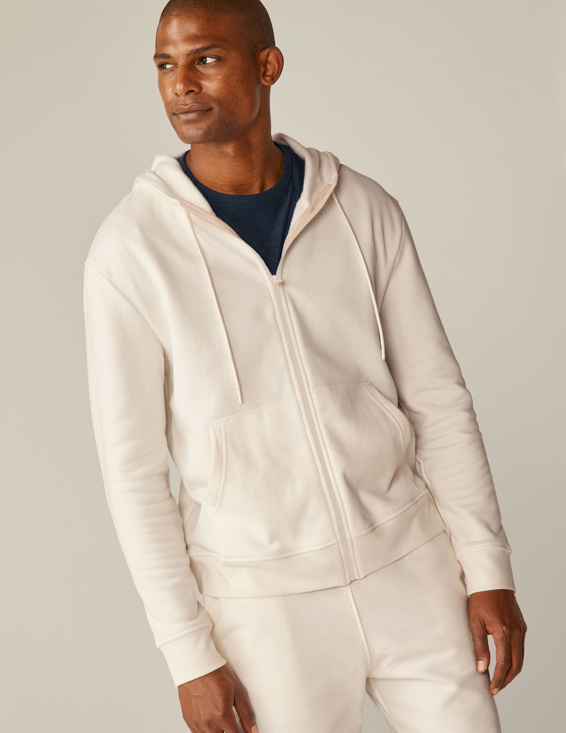 Mens Zip-Up Hoodie - Fresh Snow