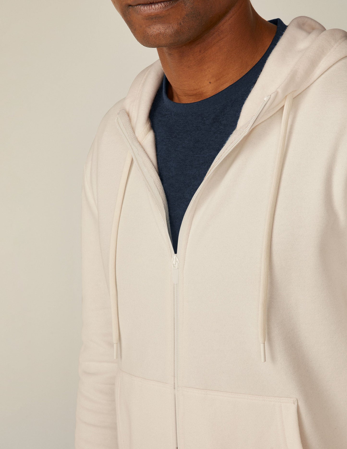 Mens Zip-Up Hoodie - Fresh Snow