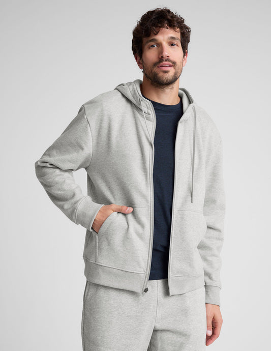 Light Heather Gray Zip Hoodie