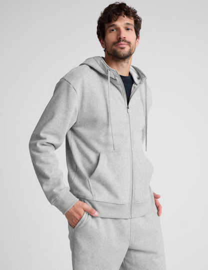 Light Heather Gray Zip Hoodie