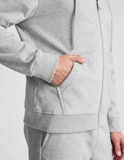 Light Heather Gray Zip Hoodie