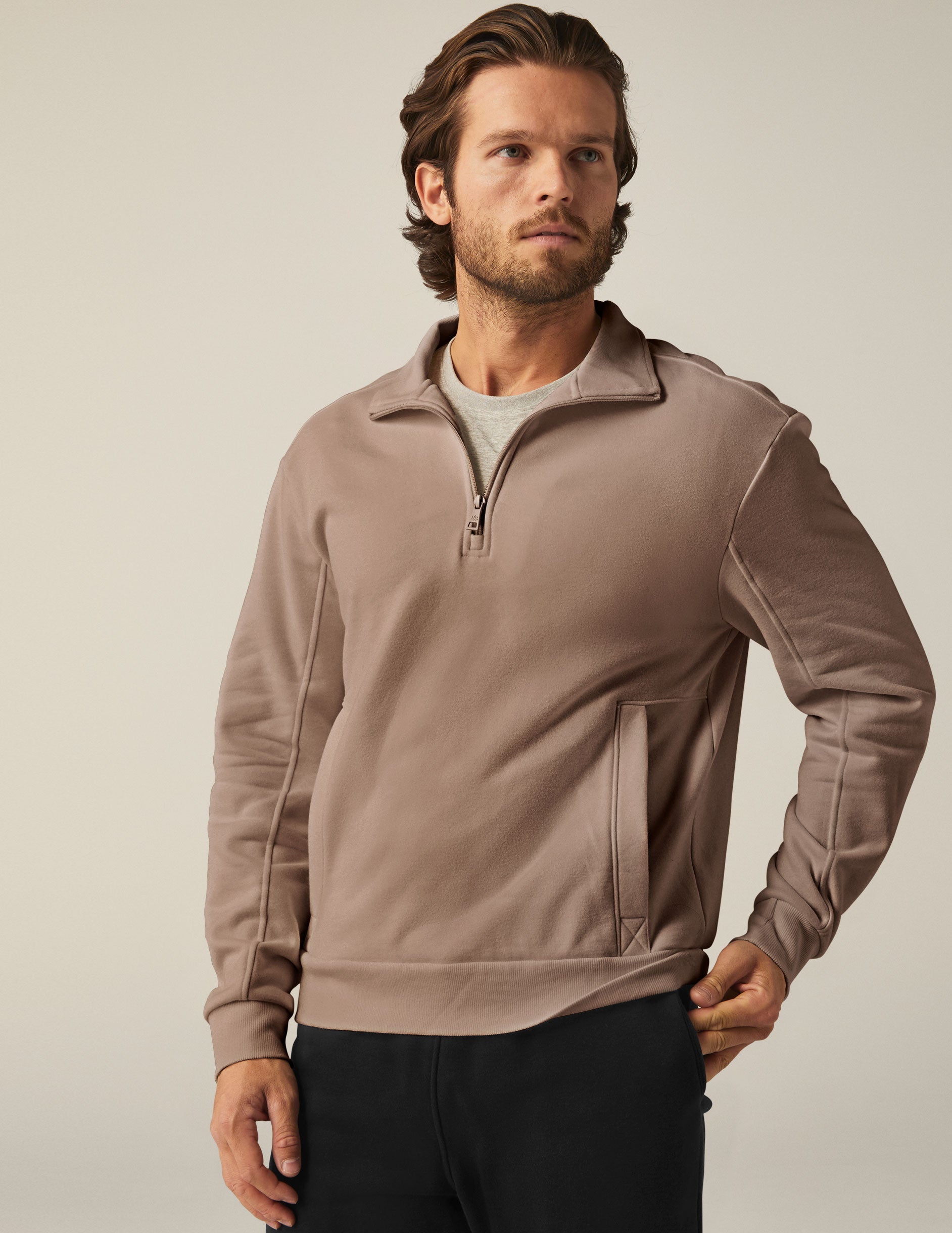 Brown Half Zip Pullover