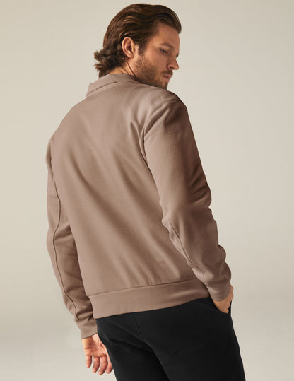 Brown Half Zip Pullover