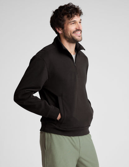 Men's Black Half Zip Pullover